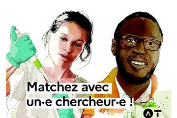 Deux chercheurs dessinés