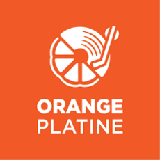 platine disque fond orange